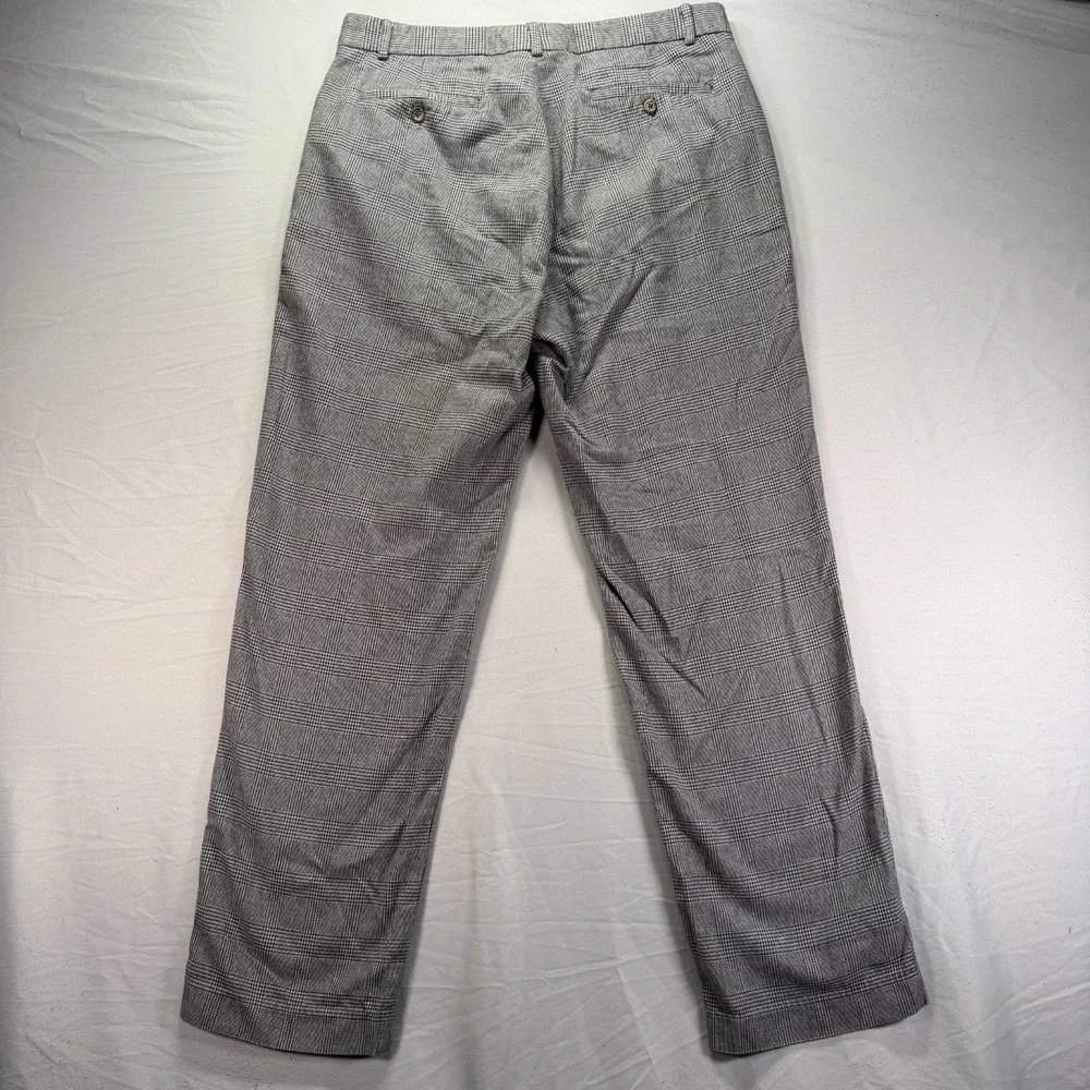 Vintage Polo Ralph Lauren Pants Mens 34x32 Gray Glen Check Cotton Wool Blend 90s